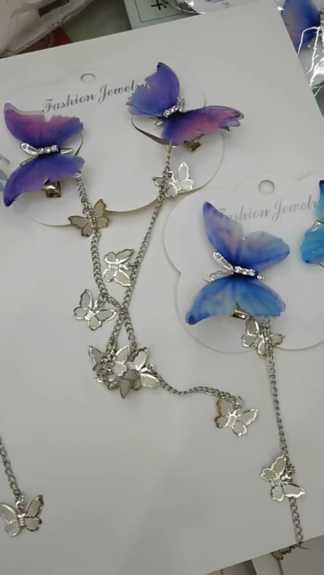 Amazon.com : Bartosi Hair Clip Purple Butterfly Hair Pins  display picture 1