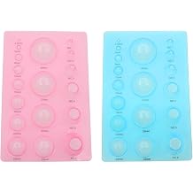 sunnates 2 PCS 3 Row Paper Quilling Tools 3D Half Ball Domes DIY Roll Tool Plastic Mini Quilling Molds for DIY Paper Art Tools Blue Pink