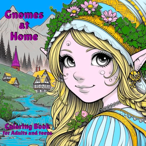 Gnomes At Home Coloring Book for Adults and Teens: By A Cozy Bundle Publishing