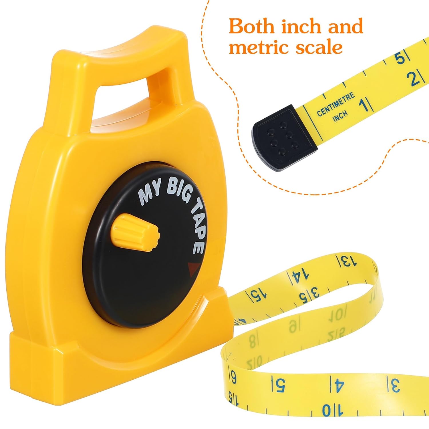 2Pack Kids Measuring Tape Retractable Tape Measure with Inch&Centimeter Kids Measuring,Ages 3+,Retractable Toy, 3. 3ft,Construction Toy,Back to School for Toddlers,Height Measurement Counting Tool