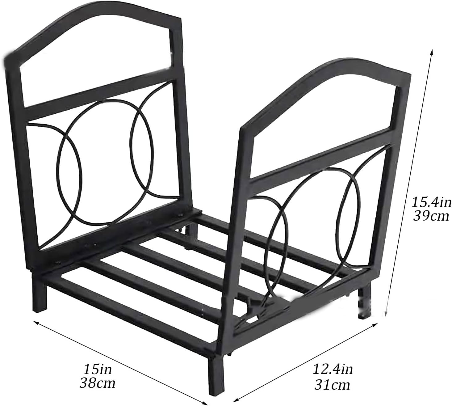 Firewood Bracket Racks Firewood Rack Heavy Duty Small Firewood Holder for Fireplace Indoor/Outdoor Log Rack Wood Holder