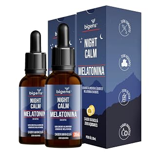 Bigens Night Calm Melatonina em Gotas Maracujá 30 ml — kit com 2