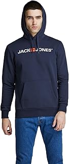 Men's Jjecorp Logo Sweat Hood Noos Hoodie, Blue (Navy Blazer Detail: Reg Fit), XX-Large
