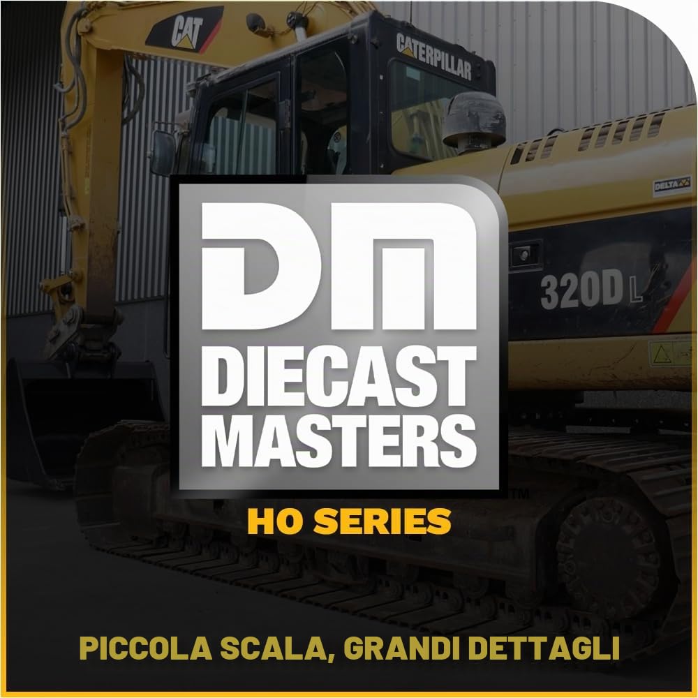 Caterpillar Diecast Masters 85656 - Escavatore Stradale M323F su rotaia, Scala 1:87, Circa 9,5 x 3,4 x 4,6 cm, a Partire da 14 Anni
