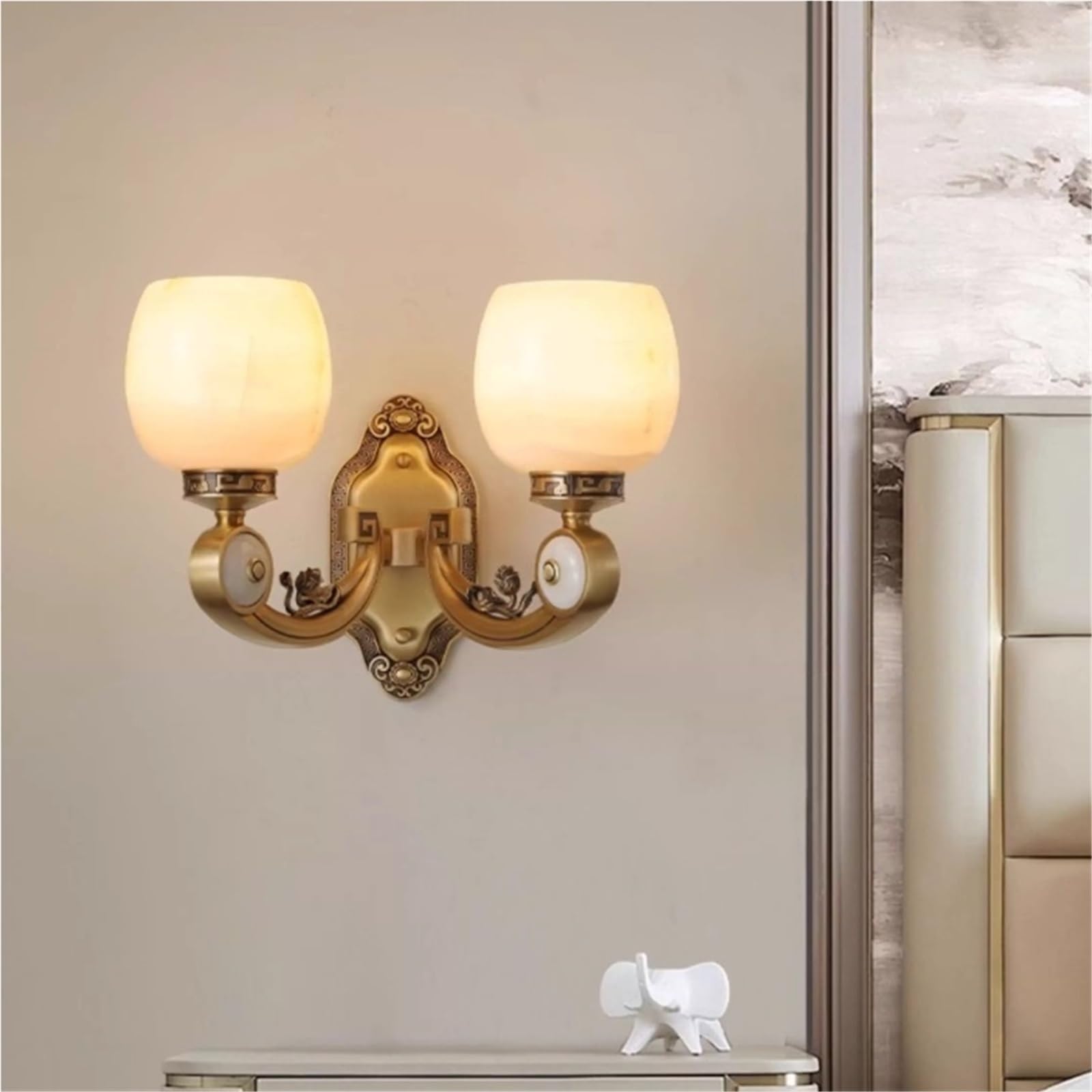 Applique da parete Lampade decorative di lusso in marmo e rame for illuminazione da parete for interni, camere letto corridoi