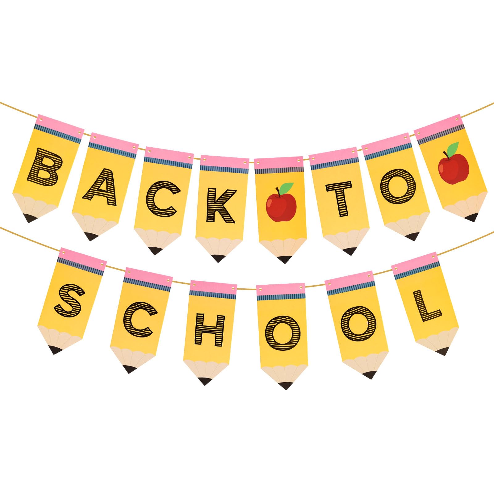 Yellow Pencil Back to School Banner