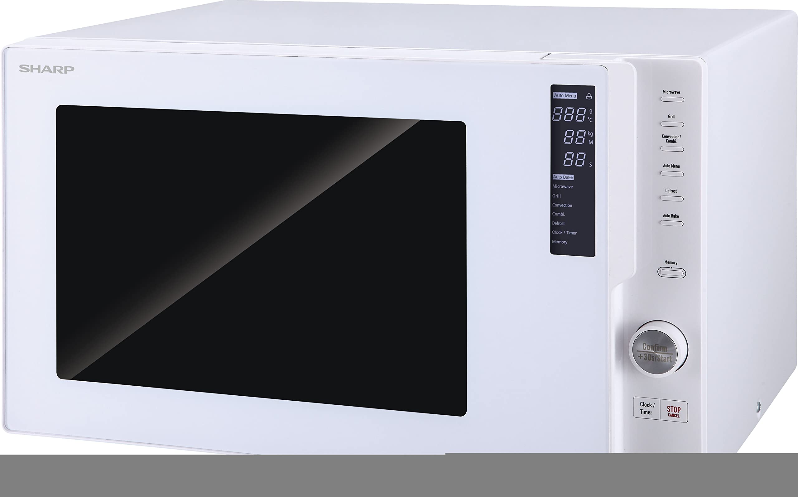 Sharp 28 Liters 2500W Convection Microwave R-28Cn(W), Completely Digitised With Combination/Grill/Reheat Cooking White"Min 1 year manufacturer warranty"