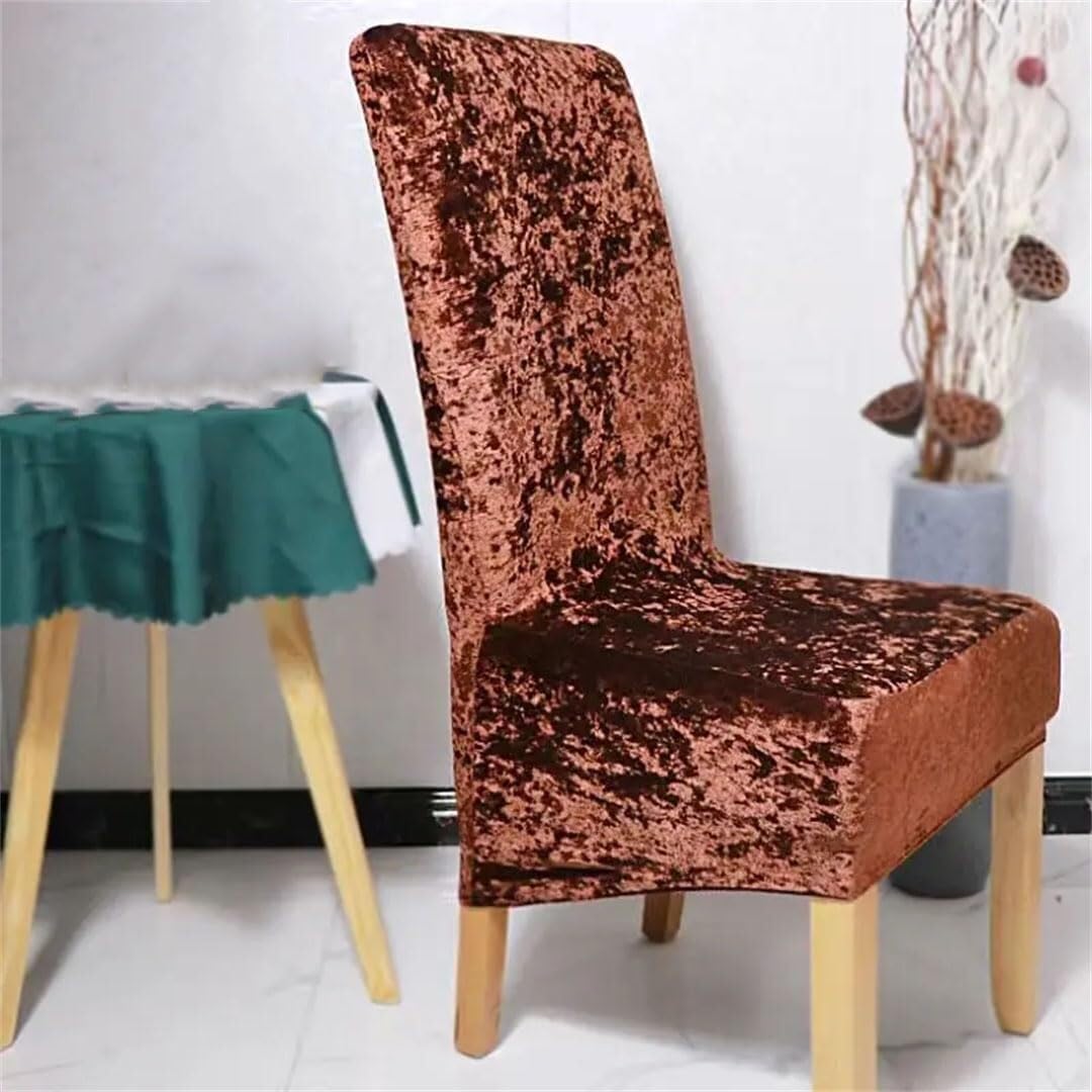 PBTMCD Elastic Dining Chair Covers, Stretch Spandex Slipcovers, Washable Seat Protector Fits Standard High Back Chairs(93#,6pcs)