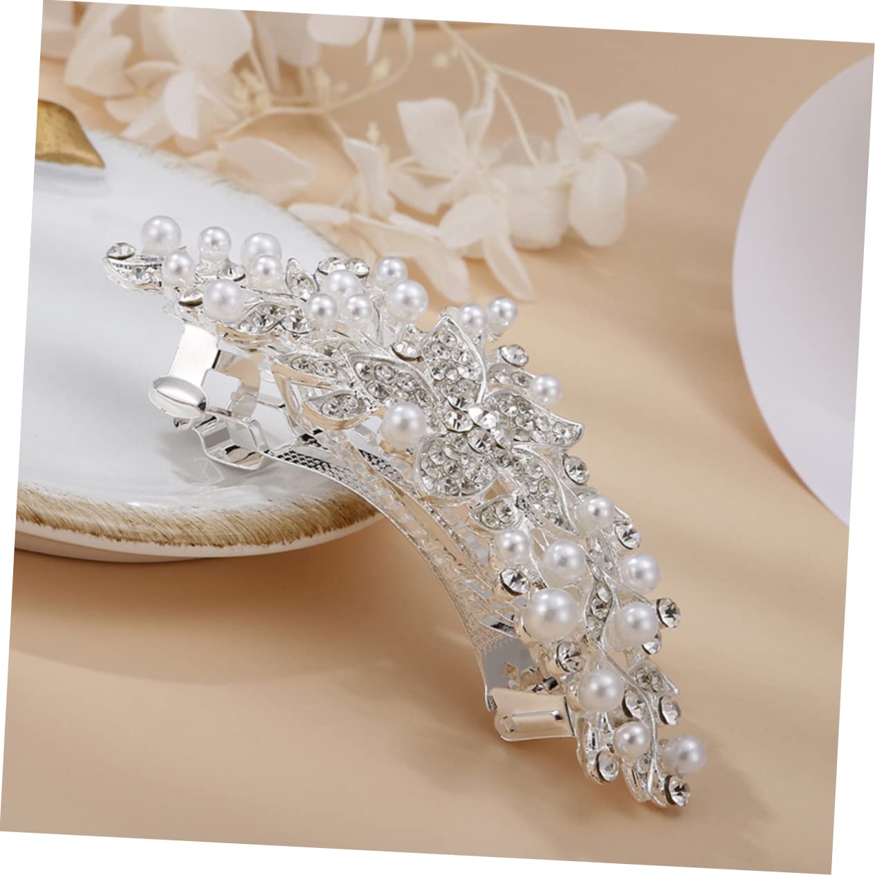 Baluue 5pièces Pince à Cheveux Et Accessoire Floral Élégant Décor De Coiffure Pour Mariage Fête Et Occasions Spéciales