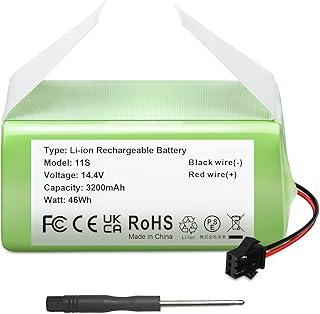 3.2Ah 14.4V Replacement for Eufy Battery, Compatible with Ecovacs Deebot N79S DN622 Tesvor X500 Eufy RoboVac 11S 11 30 15C 35C Coredy R500 Shark RV750 Amarey A900 Goovi D380 iMartine C800 Battery