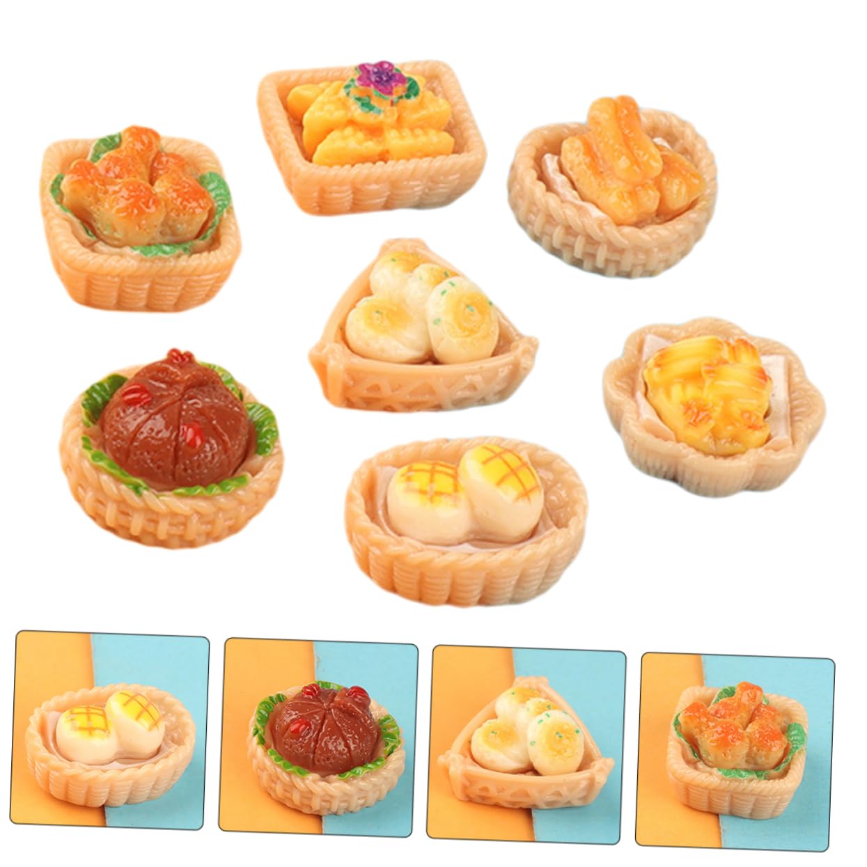 Toddmomy Accessoires Pour Maison De Poupée Décorations Miniatures Pour Chambre Mini-kit De Cuisine Jouet Modèle De Panier à Œufs