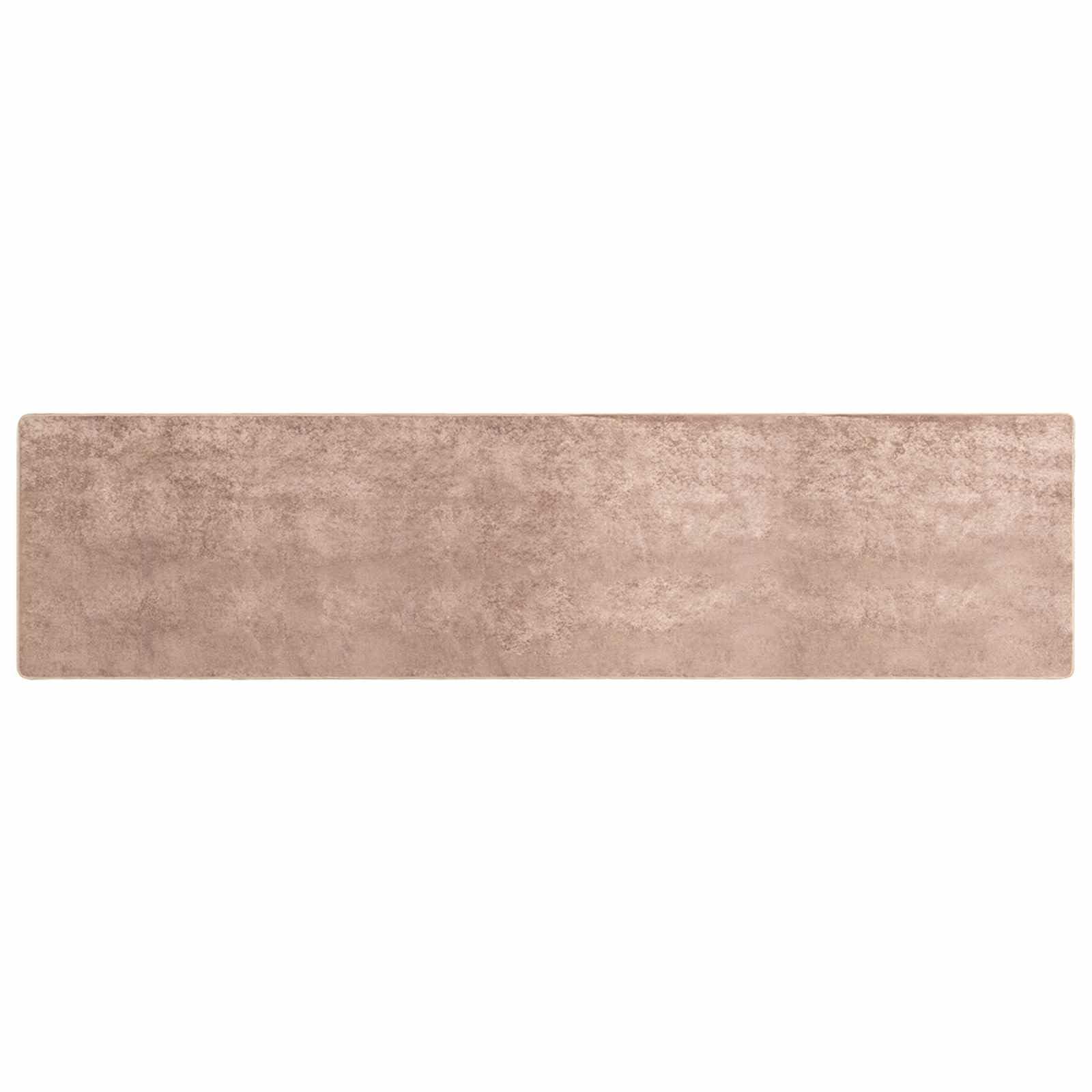 Tapis de couloir moderne sable de 80x400 cm lavable et antidérapant pour entrée