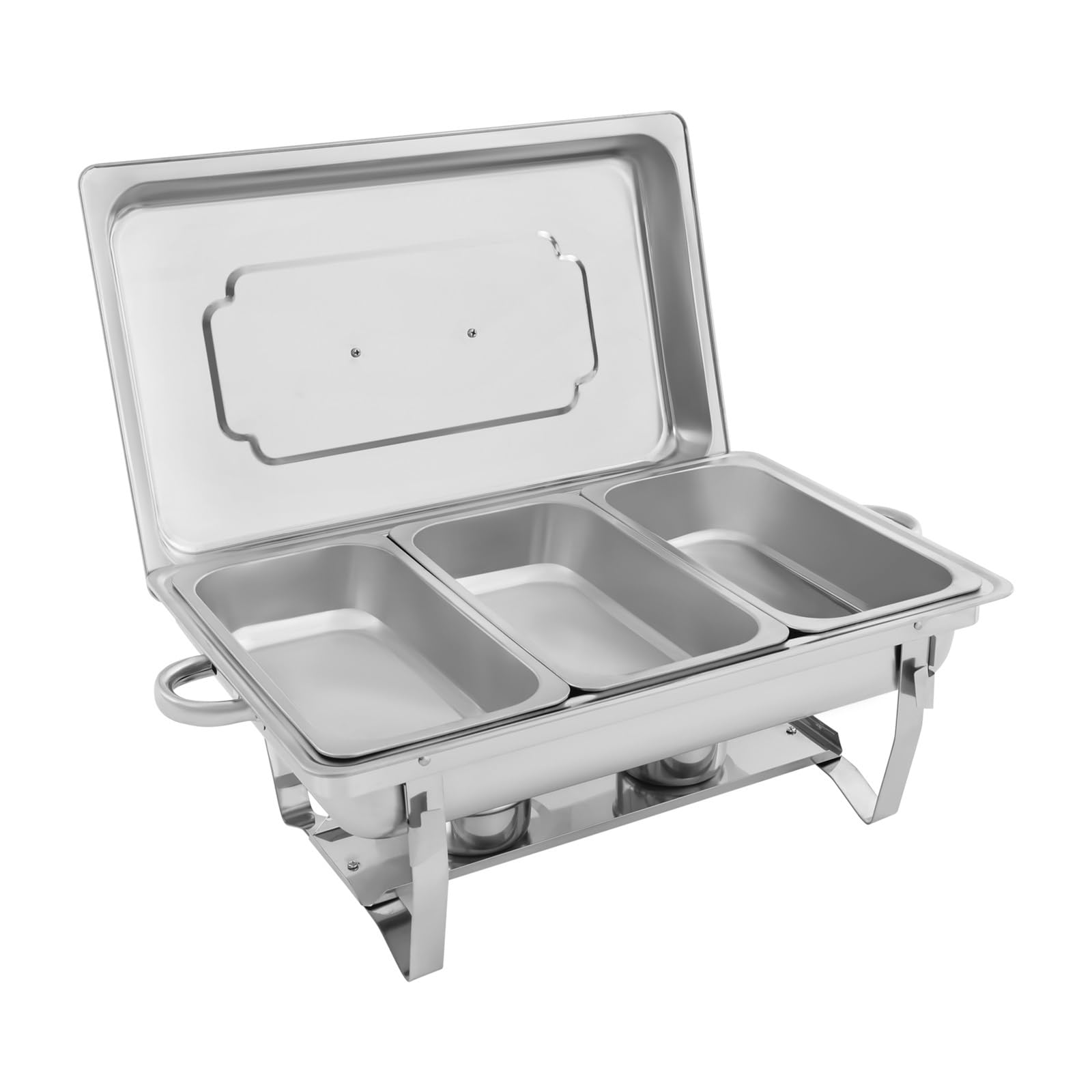 Scaldavivande Commerciale in Acciaio Inossidabile Set 3 Scomparti 7 5L Rettangolare for Buffet for Banchetti di Catering for Feste Buona Conservazione del Calore