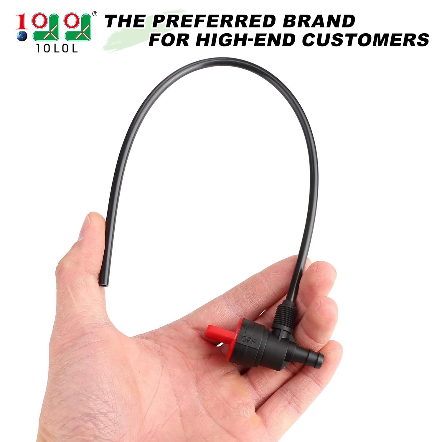 10L0L Fuel Siphon Pickup Tube for Club Car DS 1992-up, Precedent 2005-2008 Gas Golf Cart, with Shut-Off Valve, Replace OEM 1018969-01, 101896901, 6725, 8969