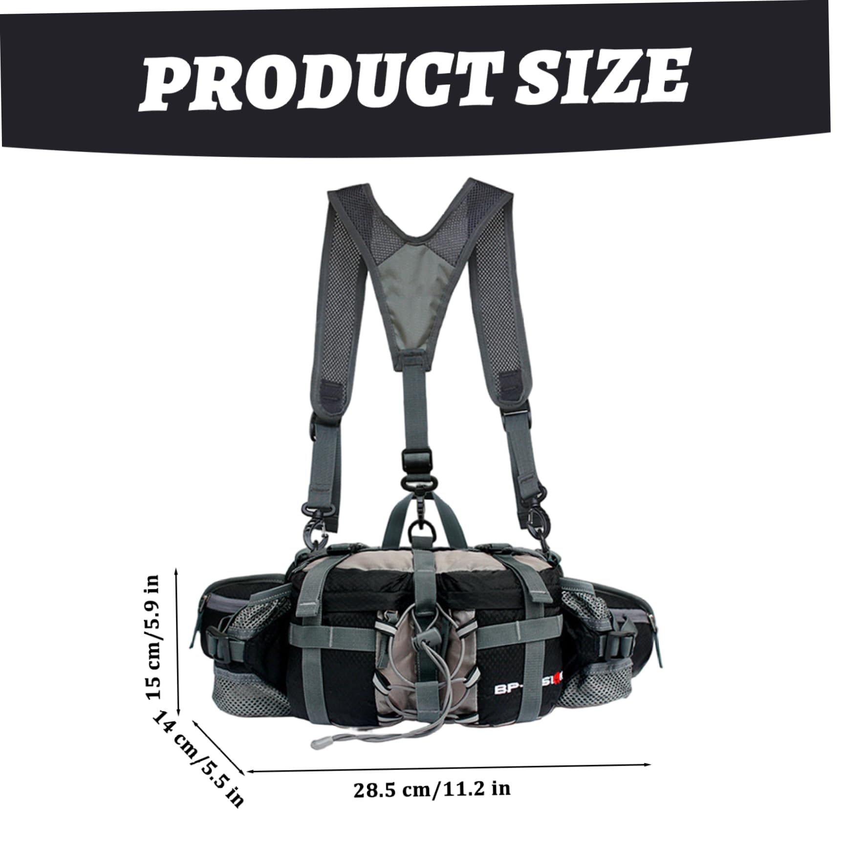 Riñonera Impermeable para Senderismo, riñonera con Soporte para Botella de Agua para Correr y Actividades al Aire Libre
