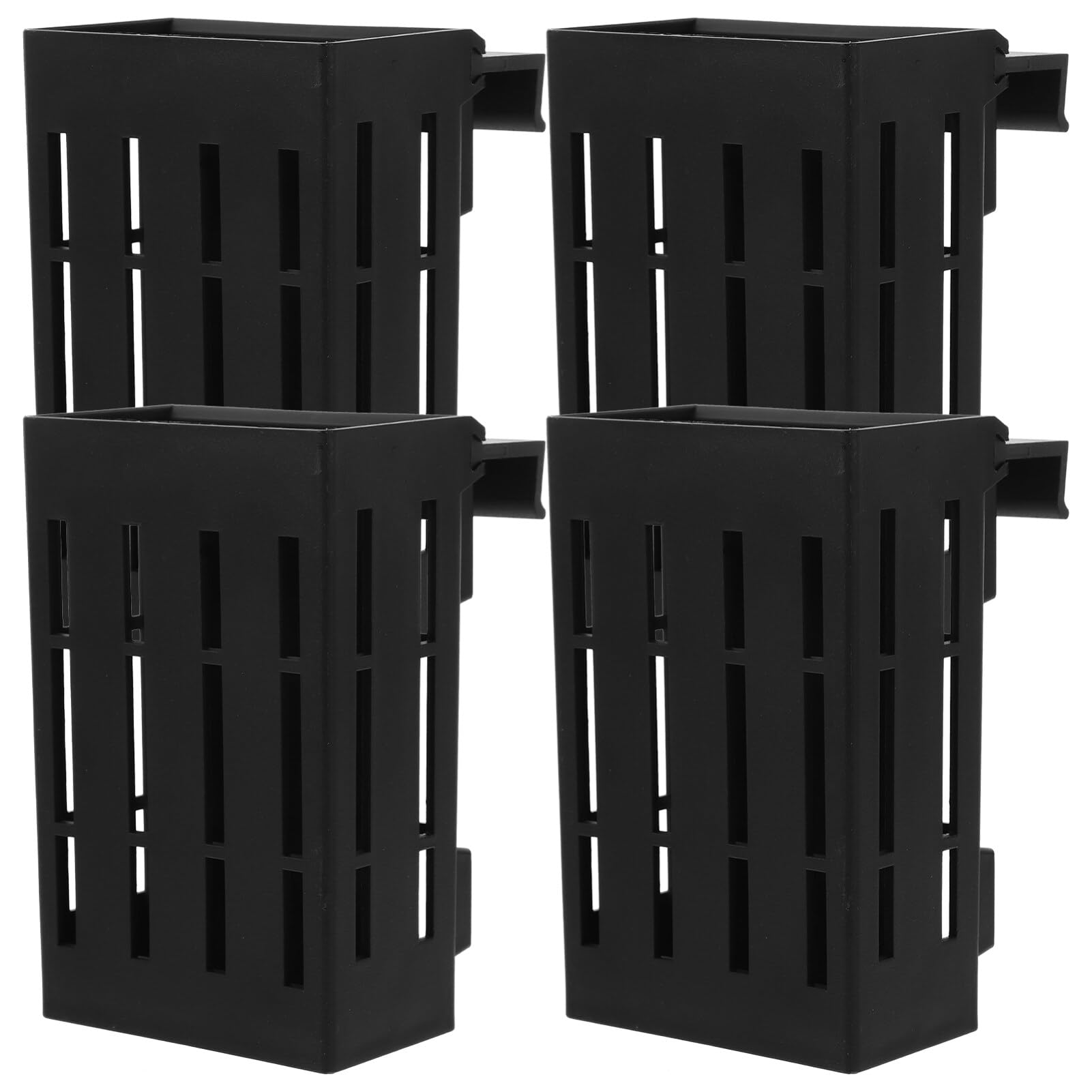 Happyyami 4Pcs Aquarium Plant Holder Set Hanging Fish Tank Planters with Holes for Aquatic Plants Plastic Water Grass Rack for Home and Office Aquarium D Cor 2.2X3.1X2.2 Inches