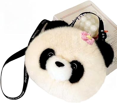 حقيبة Ryttir Cute Red Panda Crossbody - محفظة رائعة على شكل حيوان بعيون كبيرة،هدية عشاق الرسوم المتحركة Kawaii للنساء والفتيات