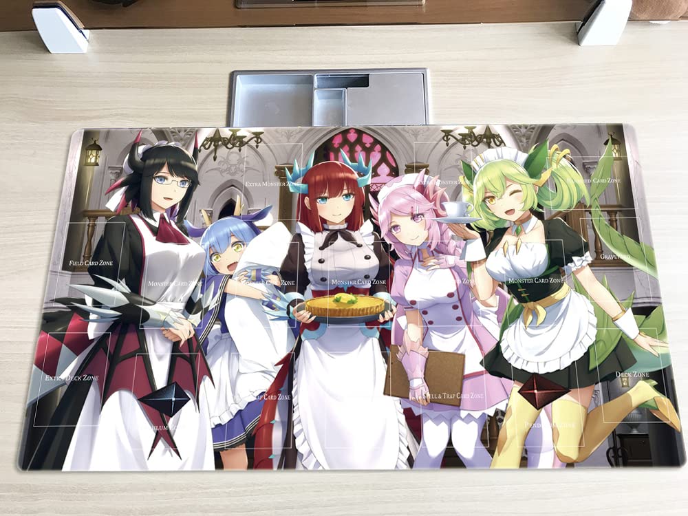 Mlikemat New Playmat Girls Dragonmaid CCG TCG Trading Card Game Mat + Free Bag (ZD014-244-A) - Image 2