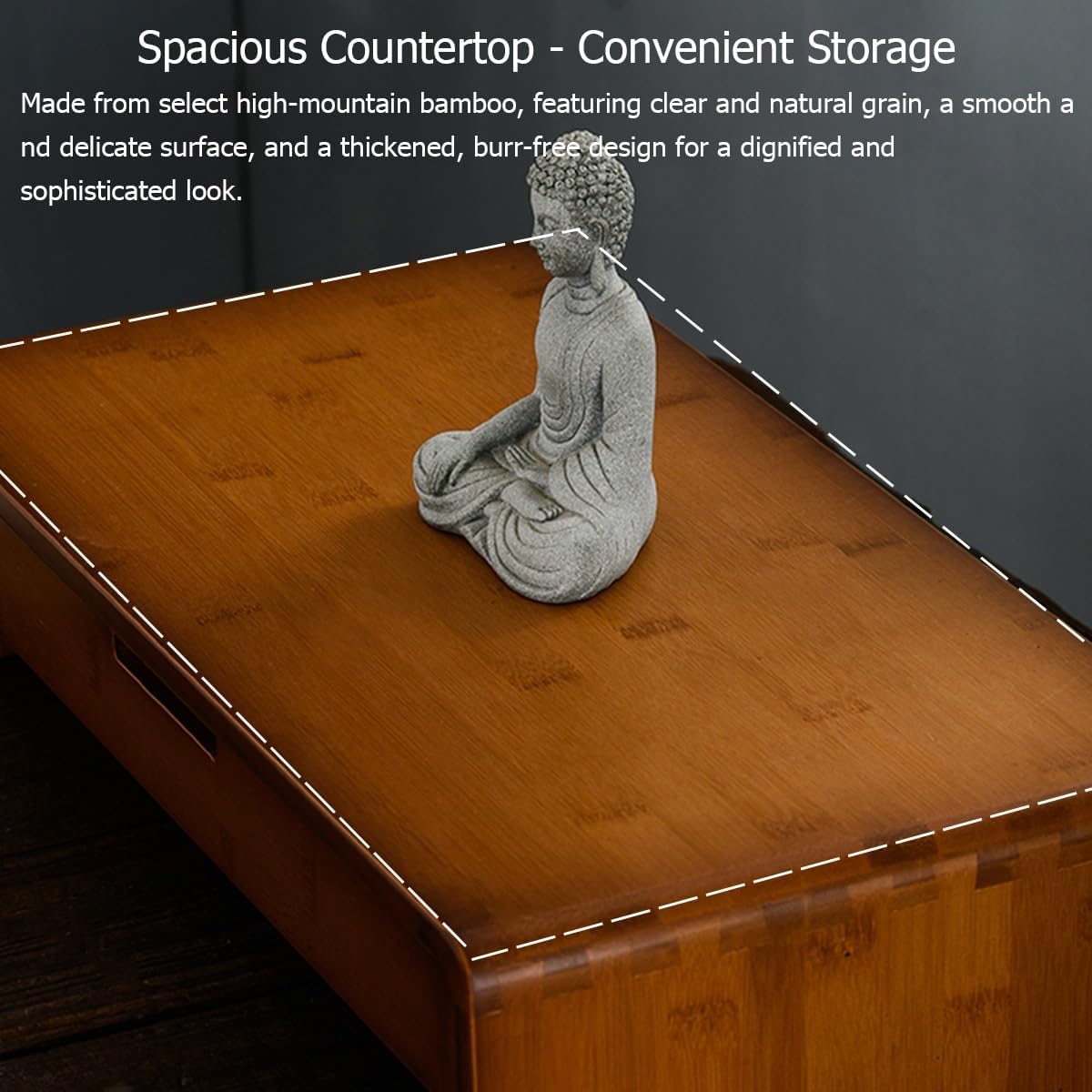 Meditation Altar Table with Retractable Drawer, Personal Shrine Stand Prayer Table for Living Room Bedroom Office(23.6"x10.2"x4.7"/60x26x12cm)