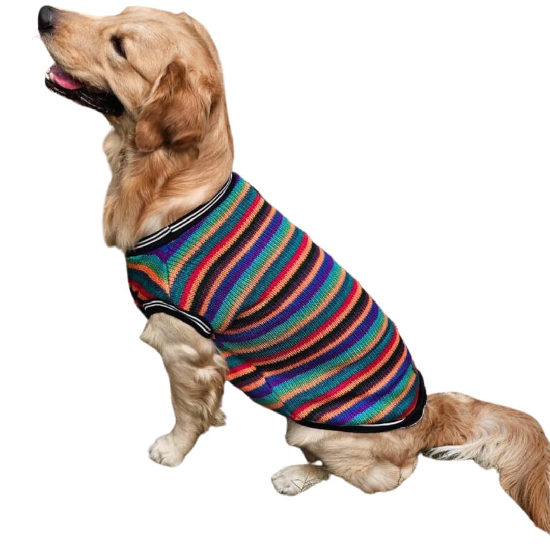 PetaHouse Dog Sweater- Fleece Winter Sweater- Cold Weather Protection - Wind Proof - Soft and Warm Thick Padded Dog Winter Sweaters - Stretchable Sweaters for Dog -Multicolor - Size-16 (B0CNS82GT8) Amazon Price History, Amazon Price Tracker