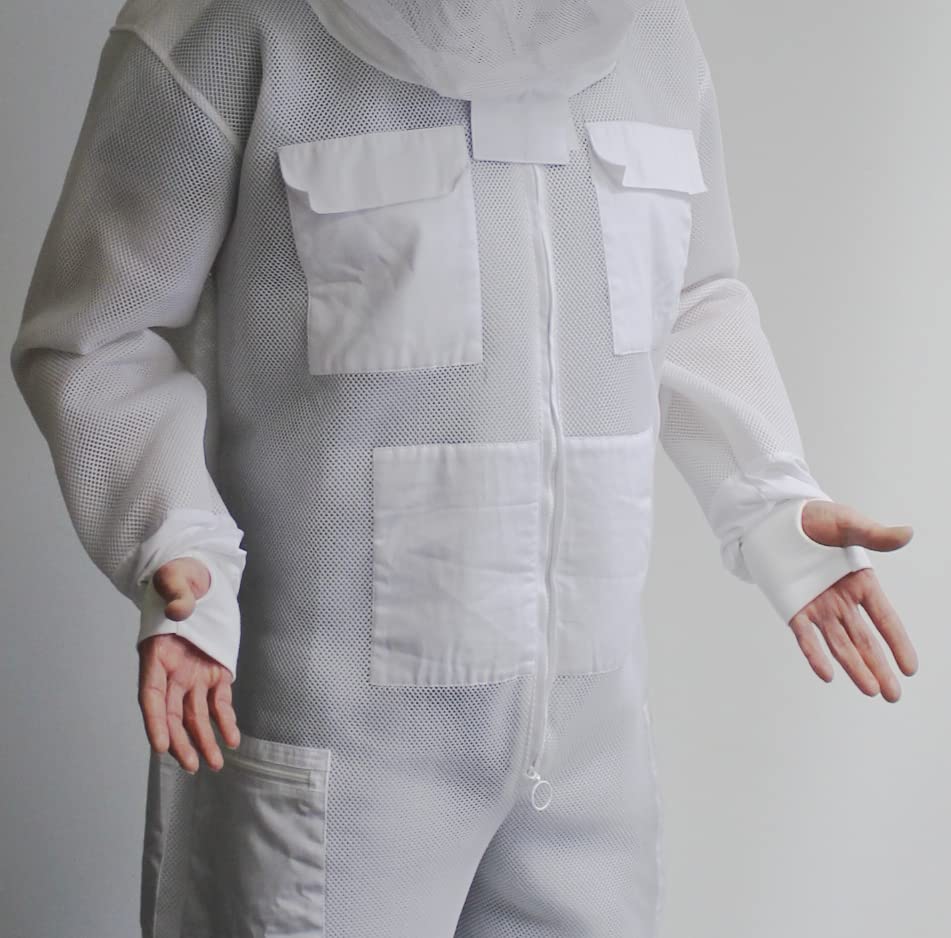 NEU ! Vollventilierter Imker-Overall, Imkeranzug mit runder Haube, rundum atmungsaktiv und dabei leicht – Bild 4