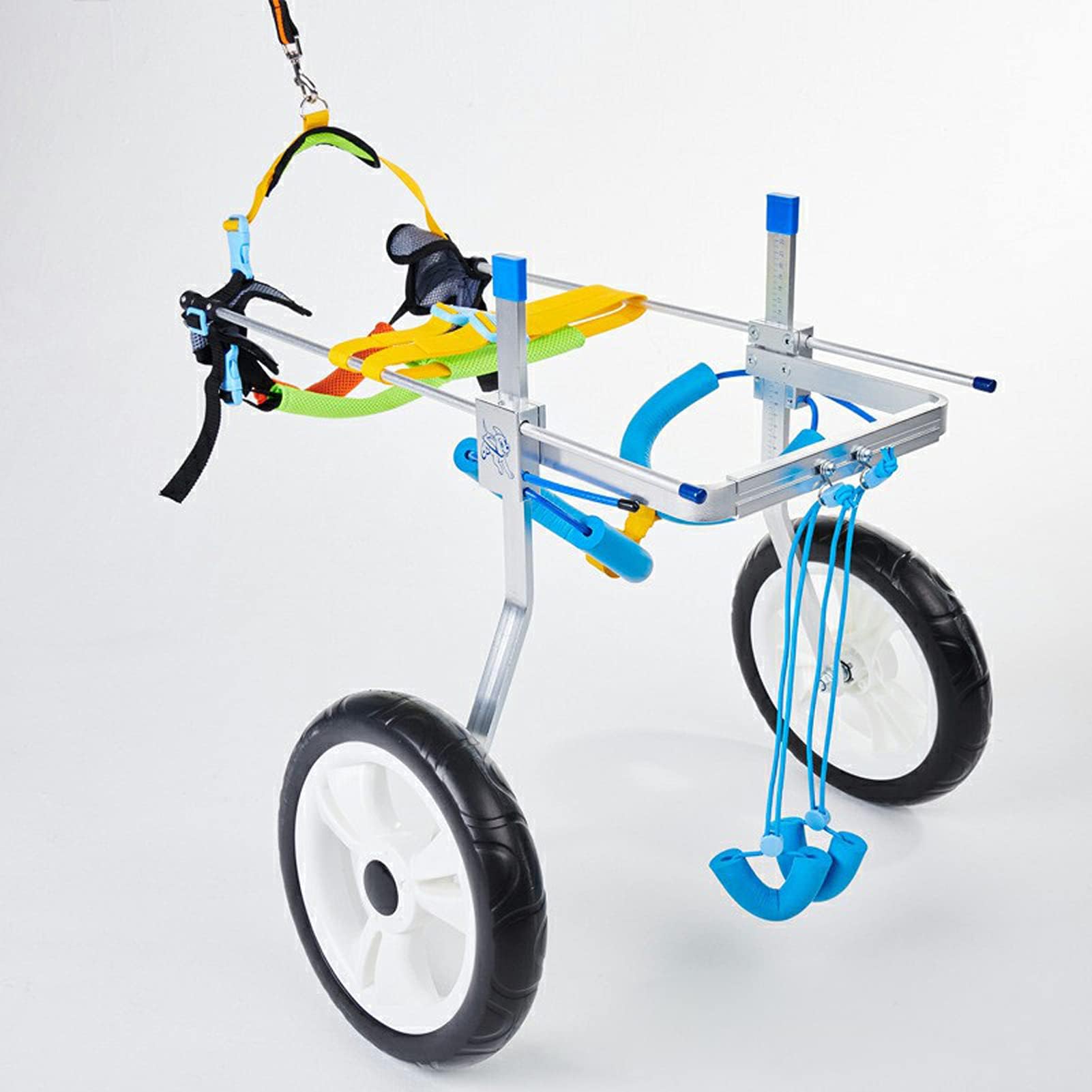 – Adjustable Dog Cart/Wheelchair Fordable Dog Wheelchair for Back Legs,Assist Small Pets with Paralyzed Hind Limbs to Recover Their Mobility