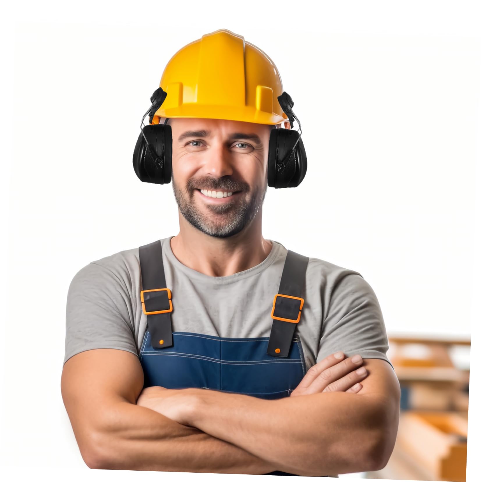 Gehörschutzkapseln für Bauhelme Verstellbare Lärmschutz Ohrenschützer aus Abs Leichte Industrie Gehörschützer für Erwachsene und Kinder