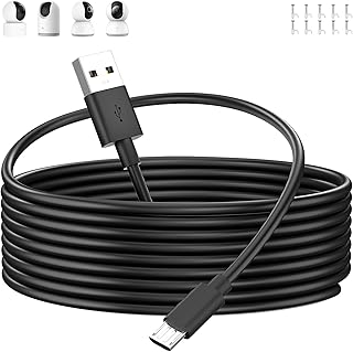 Micro USB Cable 5 m, Long Charging Cable for Mi 360° Home Security Camera 2K Pro/360° Home Security Camera 2K/Smart Camera…