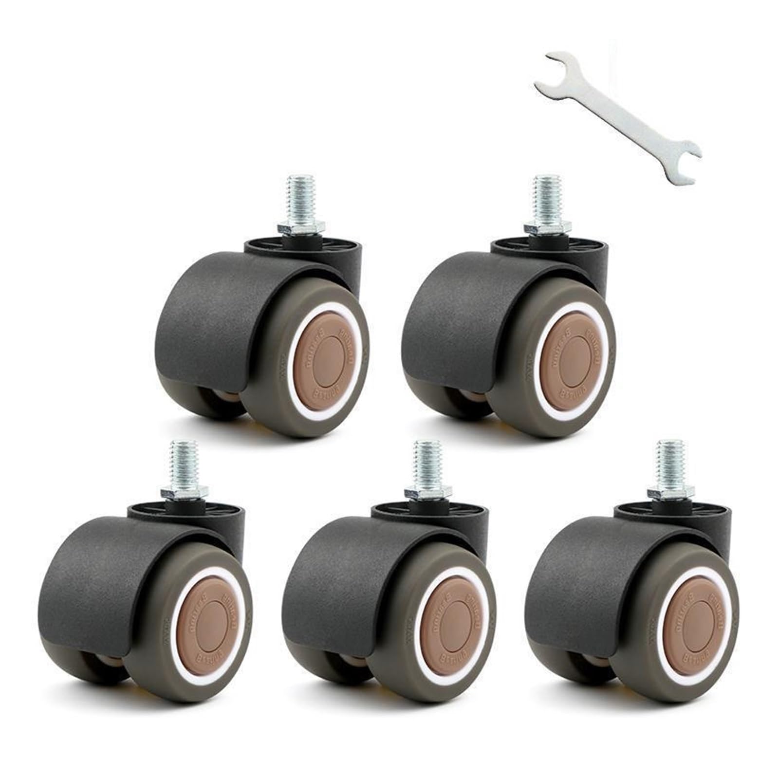 Mxxdmopd M10x15 2 Inch Pole/Screw Swivel Wheel Office Chair Computer Boss Silent Casters(M10x15)