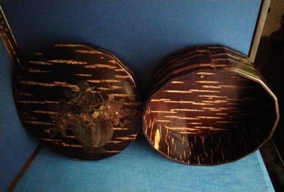 桜樺細工　茶びつ　名工の作品　花籠 茶びつ 角館 樺細工 桜樺細工茶びつ名工の作品花籠