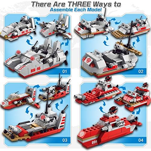 Sitodier STEM Building Set Toy | 811pcs Construction 25 in 1 Cruiser Ocean Ship Building Toy for 6 Years Up Boys | 25 Models Engineering Building Bricks Kit for Kids Ages 6 7 8 9 10 11 12 Years Old