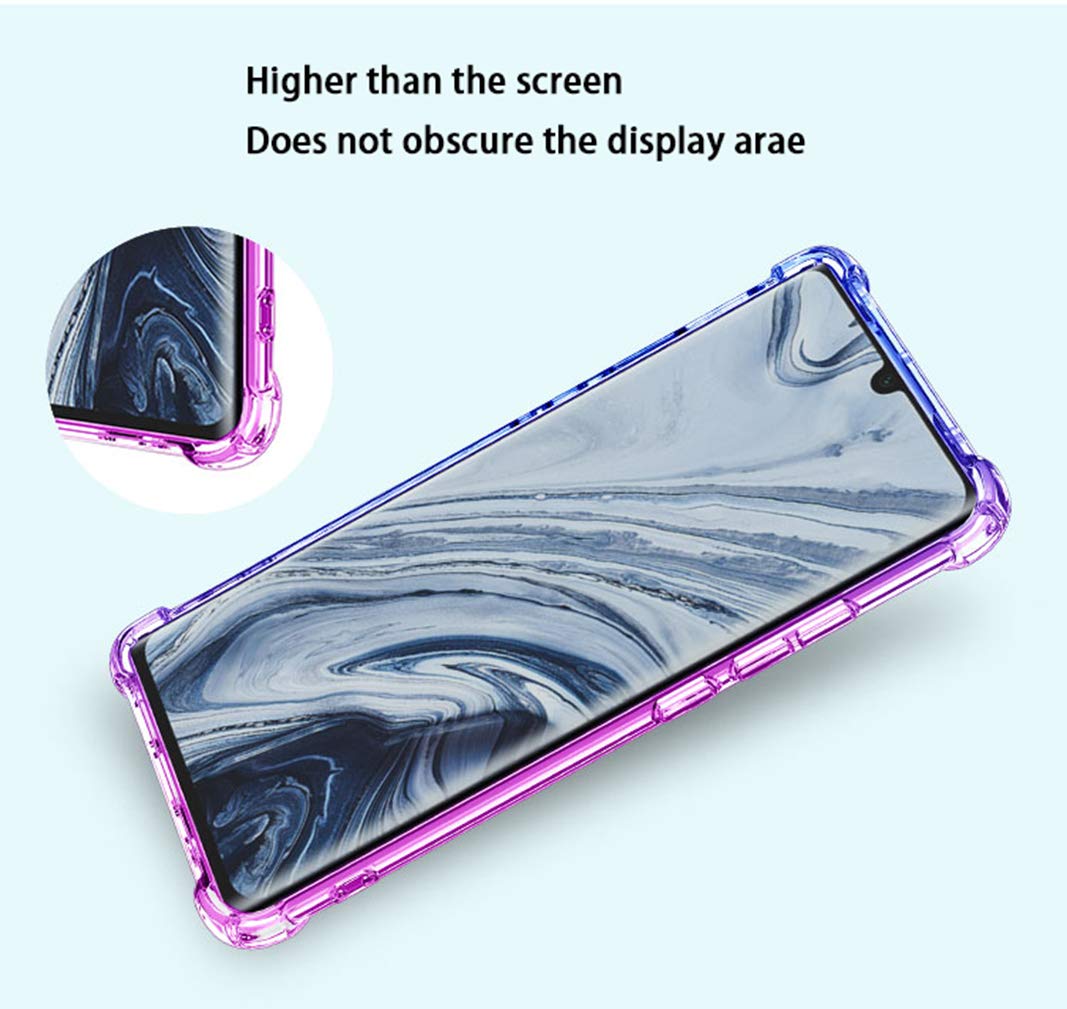 HAOYE Cover per Xiaomi Redmi Note 8T Cover, Custodia in TPU a gradiente Colori, [Rinforzare la con Quattro Angoli] Custodia Trasparente Silicone