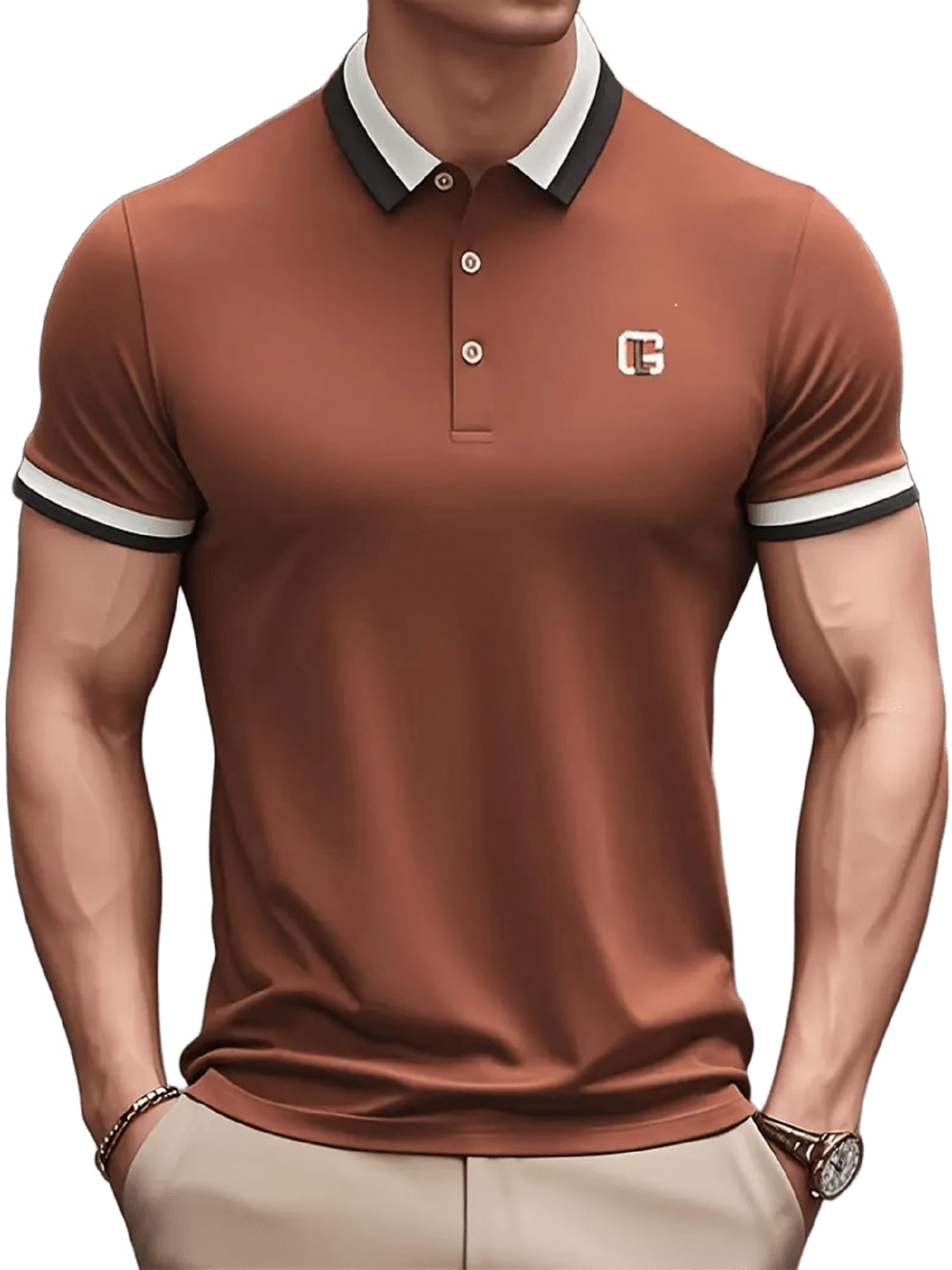 POSHAX Men Polo Shirt|Cotton Blend|Regular Fit