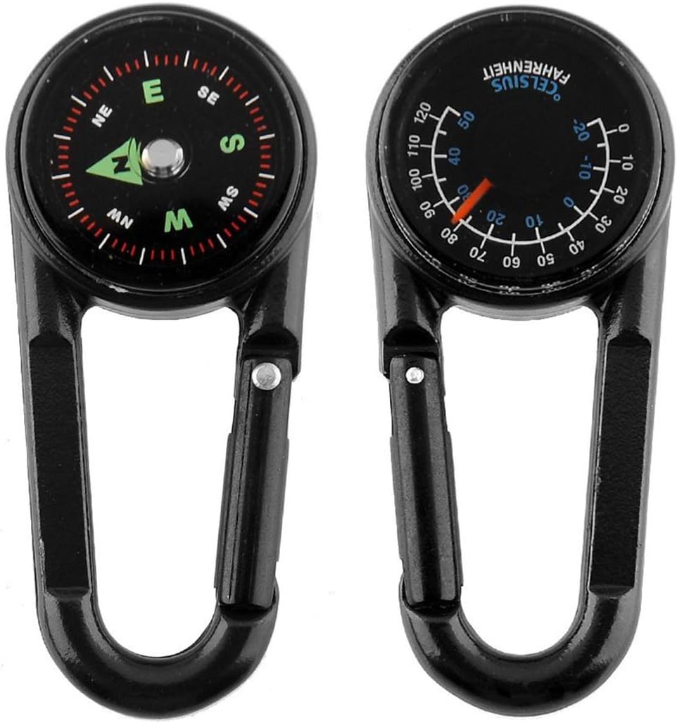 SnowmannaAssorted Colors 1PC Mini Compass Carabiner Clip 3 in 1