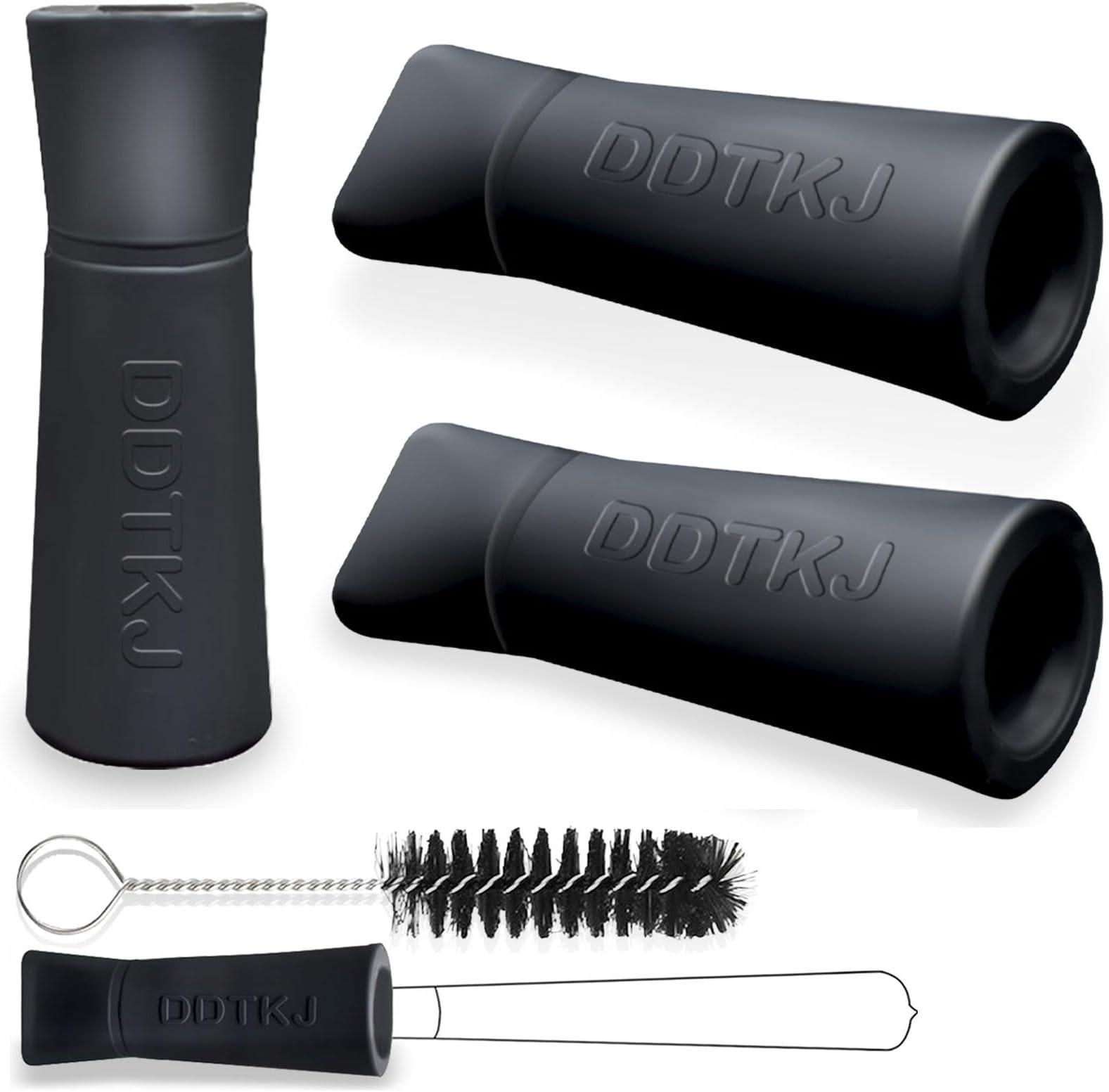 2 Extra Large Silicone Tips Replaces Glass Tips for Pre-Roll Cones w/Brush | Shatterproof Upgrade; Non-Slip Grip; Heat-Resistant & Bite-Friendly; Soft Lip Feel; Dishwasher Safe; Quick-Clean Design