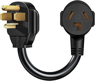 3 Prong to 4 Prong Dryer Plug Adapter, Connects 3-Prong O...