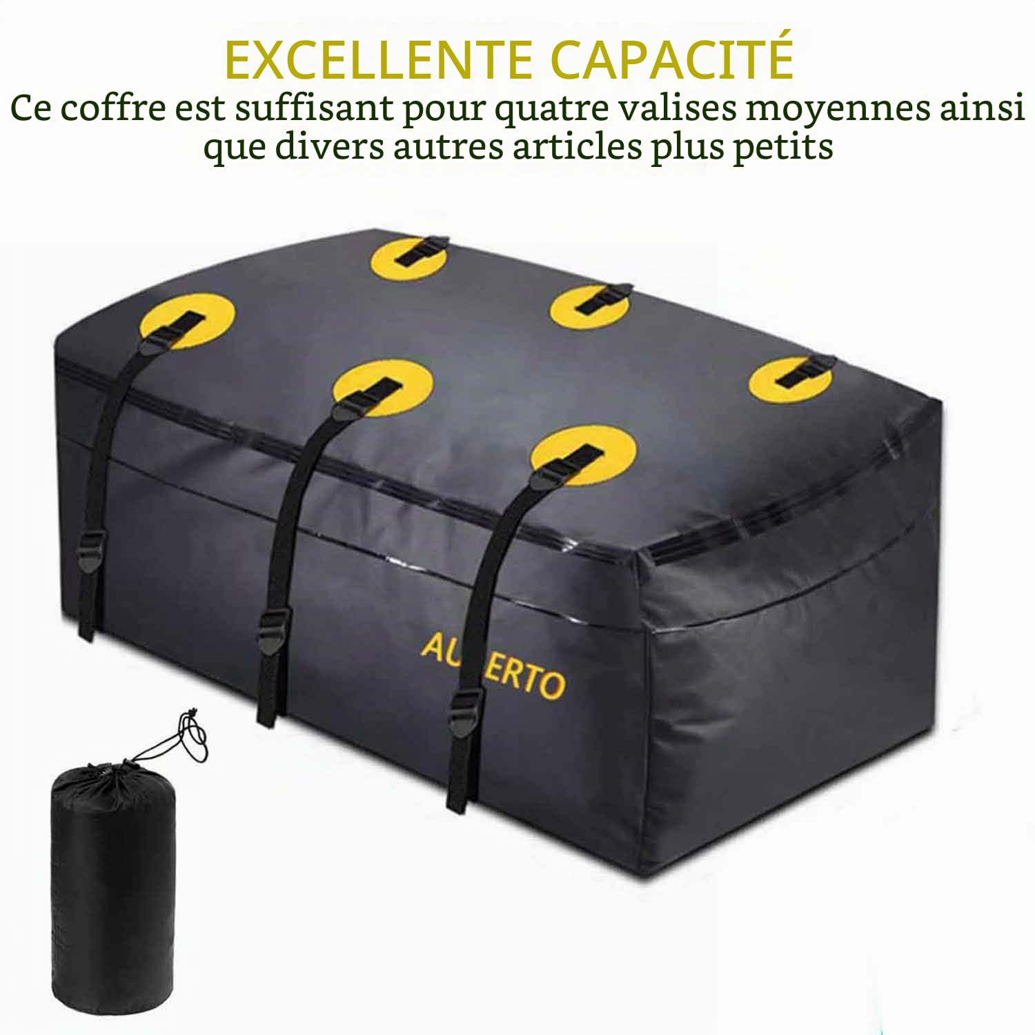 Sac de transport étanche pour attelage de 0,6 m³ - 155 x 61 x 61 cm