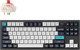 Keychron キーボード Q3 Max、2.4 GHz/Bluetooth 5.1/有線接続、USレイアウト、RGBライト、ホットスワップ対応Gateron Jupiterメカニカルスイッチ/フルアルミニウム/Mac Windows対応 (カーボンブラック, Gateron Jupiterメカニカル赤軸(ホットスワップ))