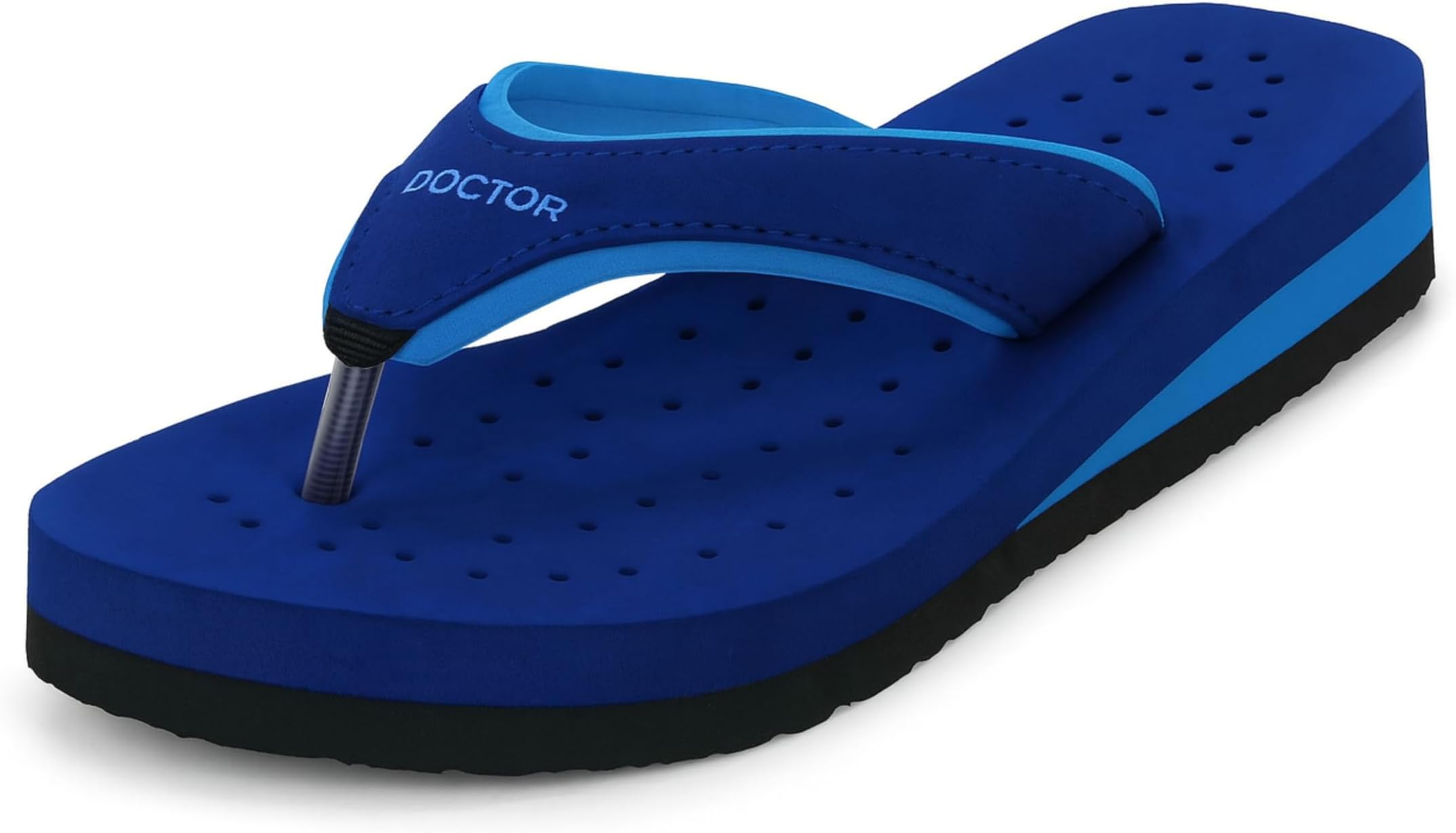 ORTHO JOY Women's Doctor Orthopedic Soft mcr Slippers (Navy Blue-Sky Blue)