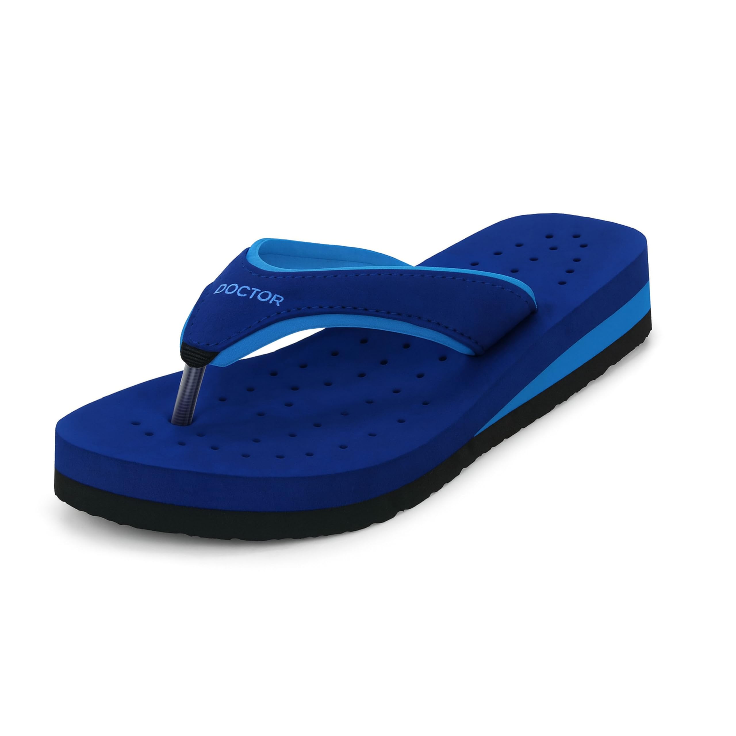 ORTHO JOY Women's Doctor Orthopedic Soft mcr Slippers (Navy Blue-Sky Blue)