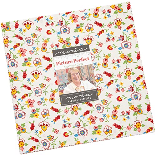 Moda Fabrics Picture Perfect Layer Cake, 42-10'' Precut Fabric Quilt Squares by American Jane