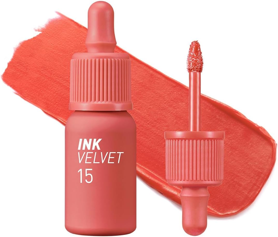 Ink the Velvet Lip Tint - High Pigment Color, Longwear, Weightless, Not Animal Tested, Gluten-Free, Paraben-Free (015 BEAUTY PEAK ROSE)