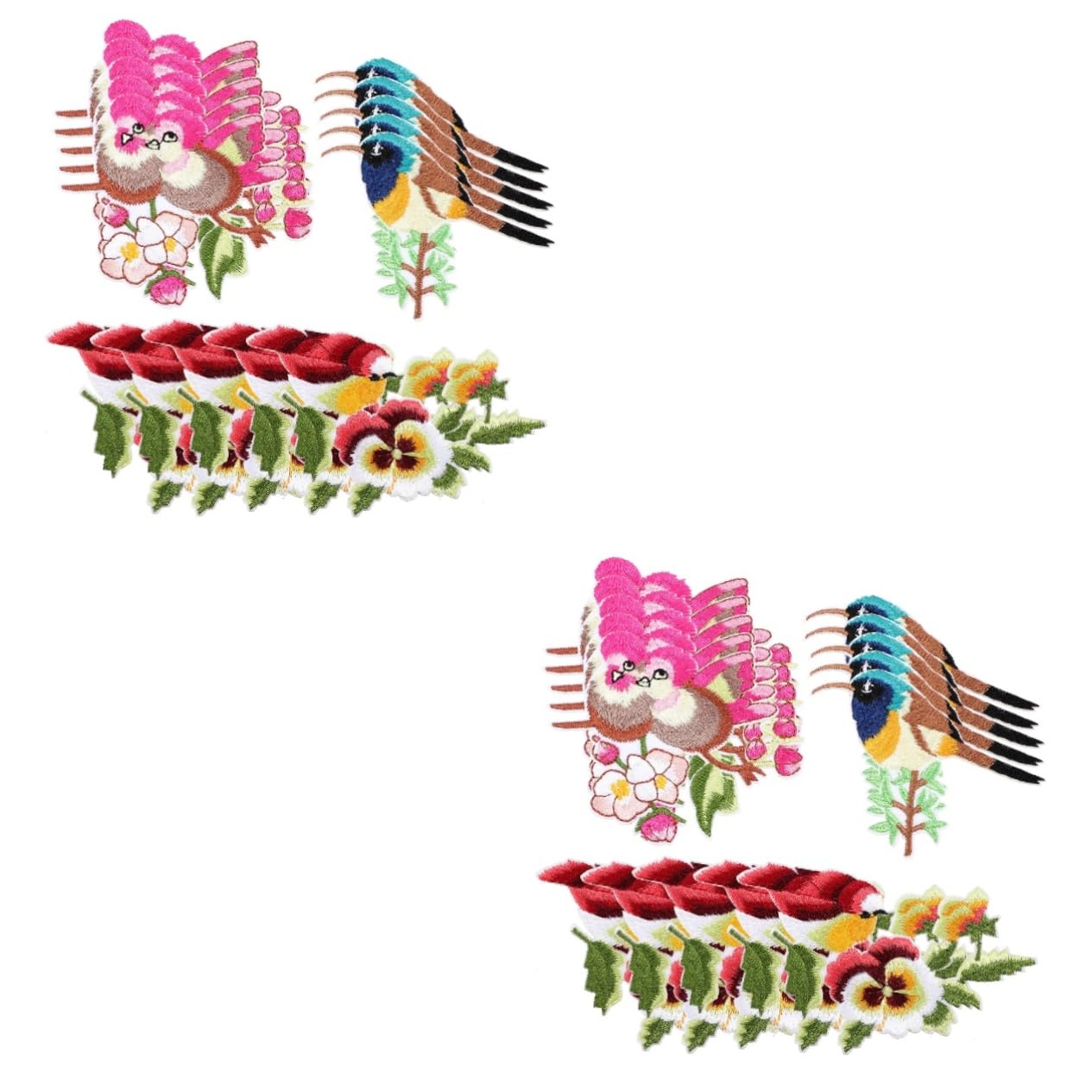 Uonlytech 2 Set Toppe A Forma Termoadesive Decorazioni Per Abbigliamento Accessori Per Cucire Patch Applique Colorati Per Jeans E Borse 15 Pezzi * 2