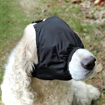 Dog Calming Cap Eye Mask Nylon Pet Shading Anxiety Mask Dog Blindfold Face Cover Puppy Collar Muzzle for Grooming Anti Car Sickness