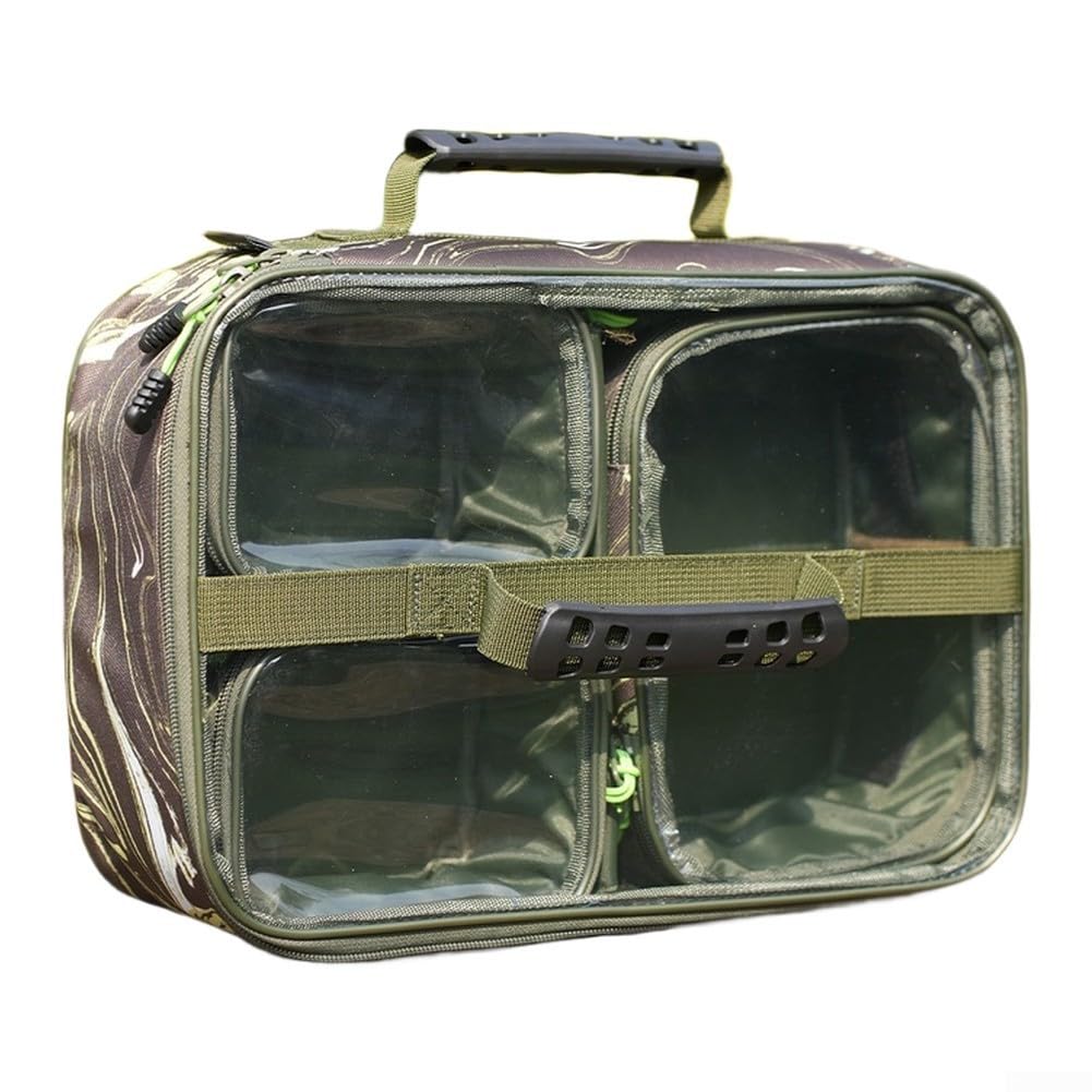 Borsa impermeabile per mulinello da pesca, in PVC Oxford, con finestra (C)