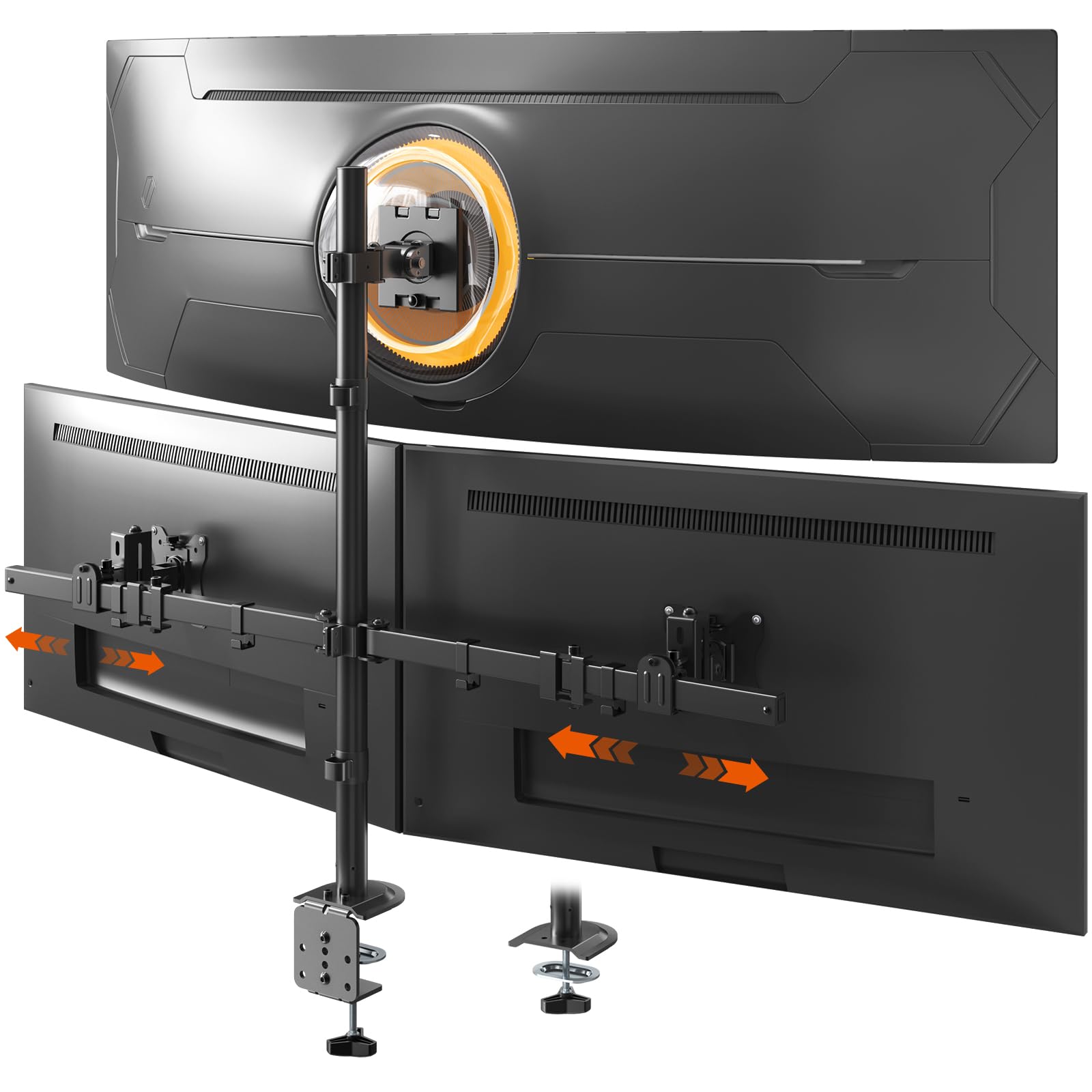 Soporte para monitor 3 monitores de hasta 49" y 2 x 40, ajustable VESA