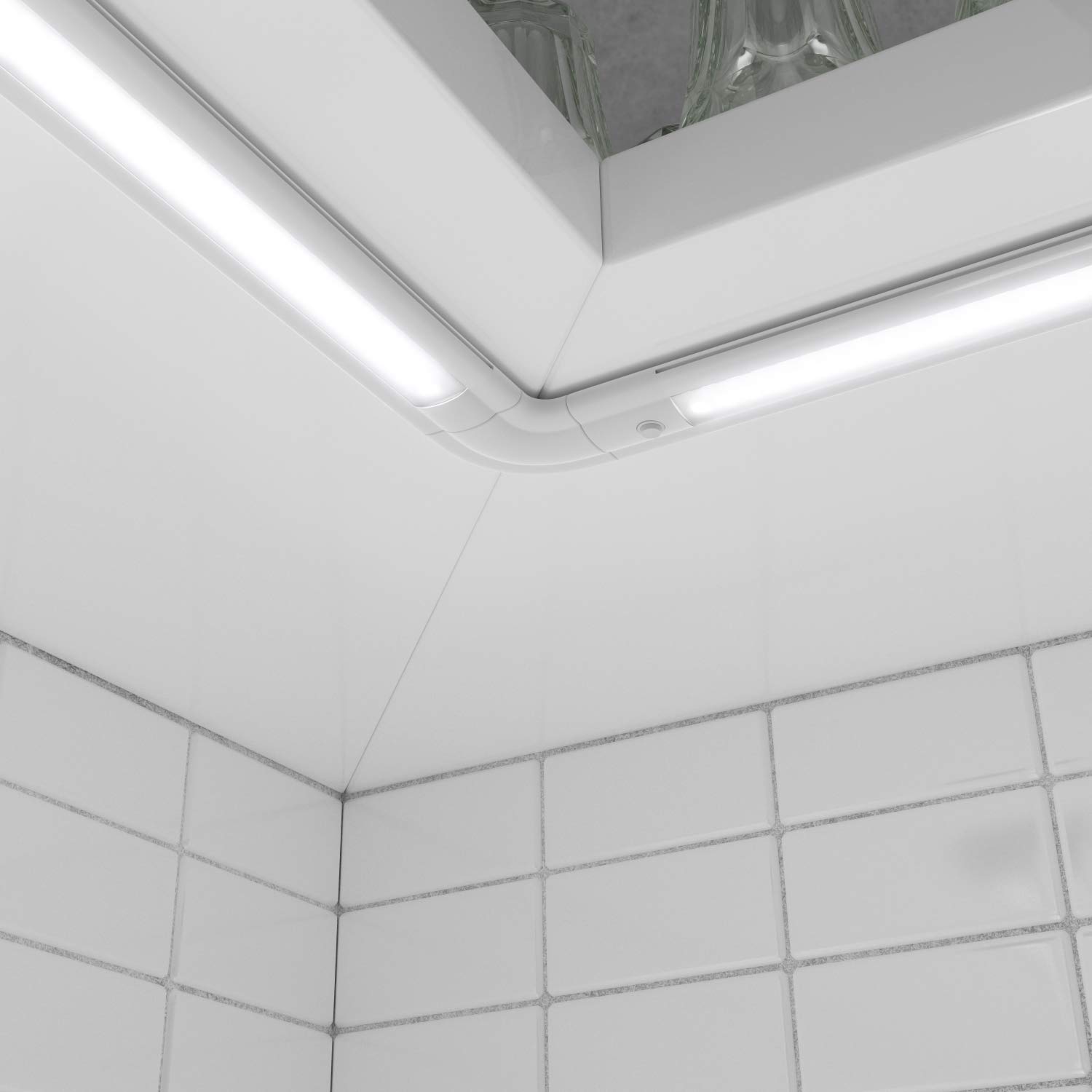 ledscom.de LED Unterbau-Leuchte SIRIS weiß matt, flach, 30cm, je 370lm, weiß, 4er Set