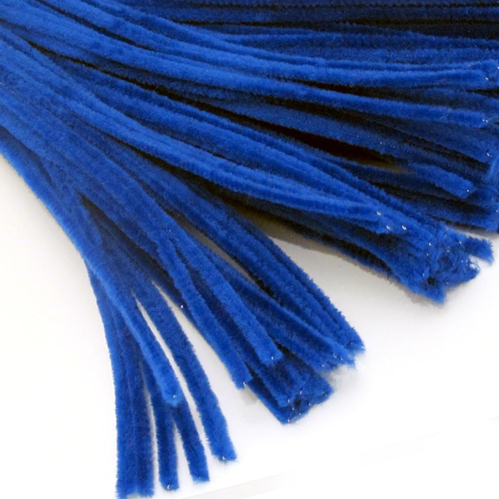 The Crafts Outlet Chenille Stems, Pipe Cleaner, 20-inch (50-cm), 250-pc, Royal Blue