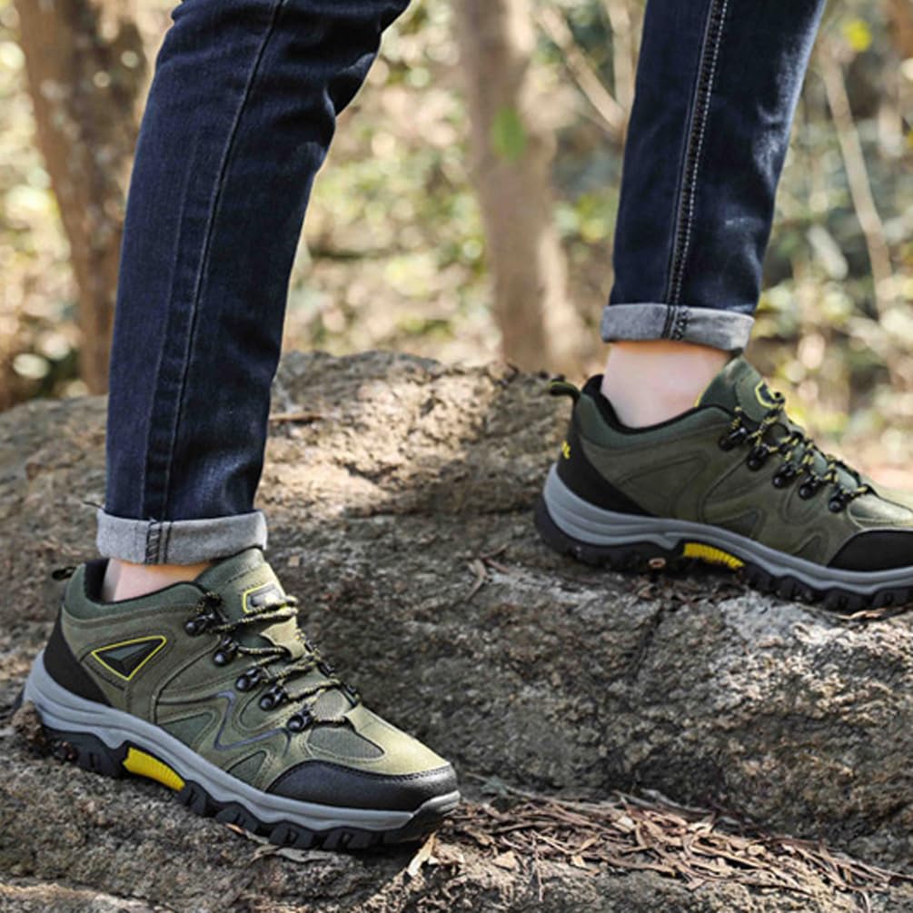 Chaussures de Randonnée Escalade pour Homme Femme Chaussures de Randonnée en Plein Air Imperméable Antidérapant Bottes de Trekking Promenades Voyages Sneakers (Wan-D19, 44EU)