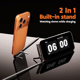 USB C to USB C Invisible Stand Charging Cable (3 Pack),240W Fast Charging Cable 4.9FT,Built-in Phone Support Fast Charging Cord for Gaming Office Travel (Black)